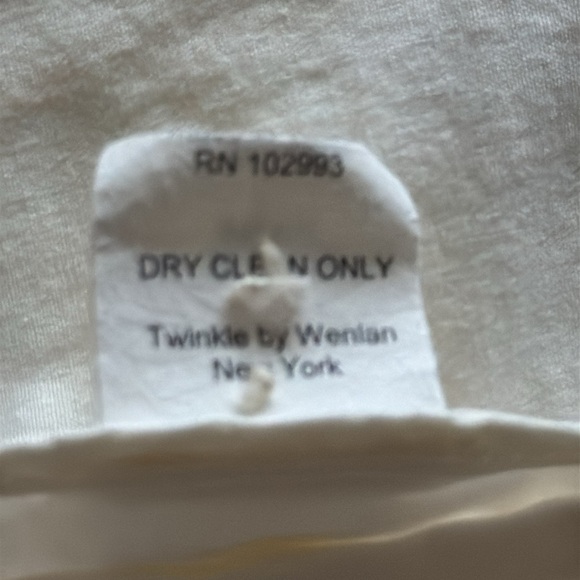 Twinkle by Wenlan ivory cotton single front light unlined trench coat Sz 8 dress - Picture 7 of 7